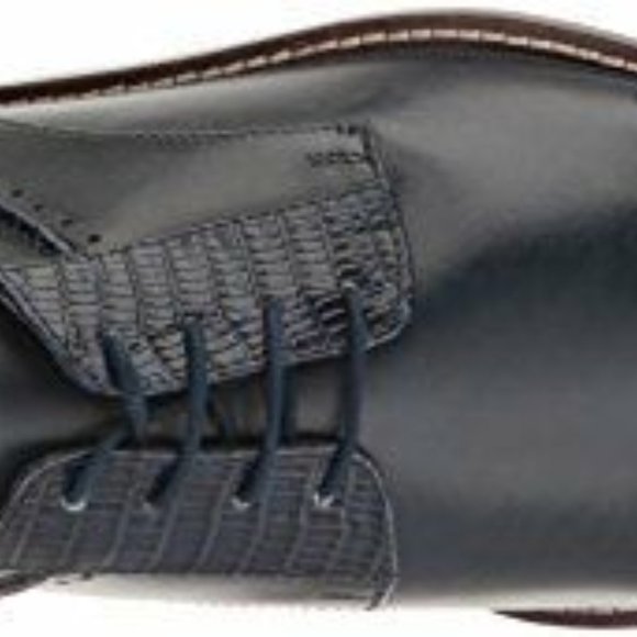 sz 9.5 M Stacy Adams blue leather mens dress shoes - Picture 4 of 5